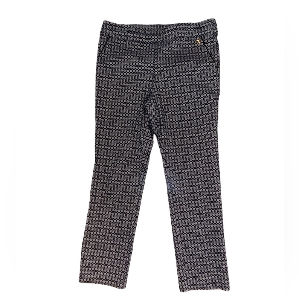 Rafaella Printed Comfort Stretch Slim Leg Cropped Ankle Pull On Pant